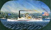 James Bard Confidence, Hudson River steamboat built 1849, later transferred to California china oil painting artist
